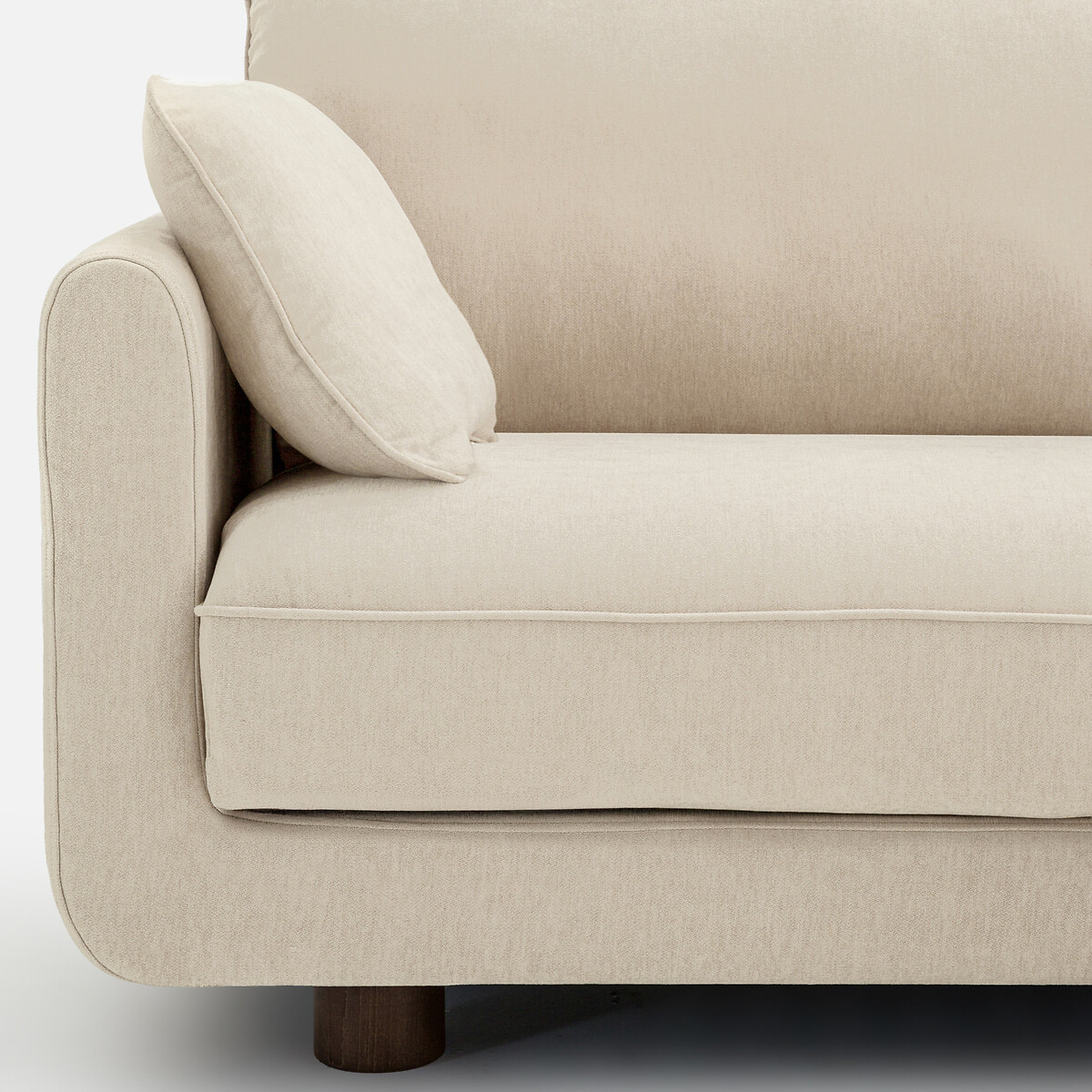 Canapé d'angle réversible, 3 places, en polyester chiné, EMILIO beige, LA REDOUTE INTERIEURS