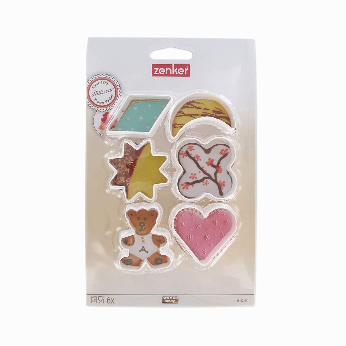 Lot de 6 emporte-pièces blanc, ZENKER