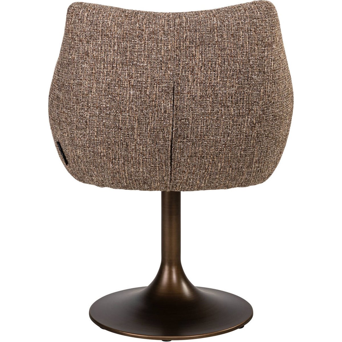 Chaise de salle à manger pivotante tweed tweed brun et bronze, RECOLLECTION