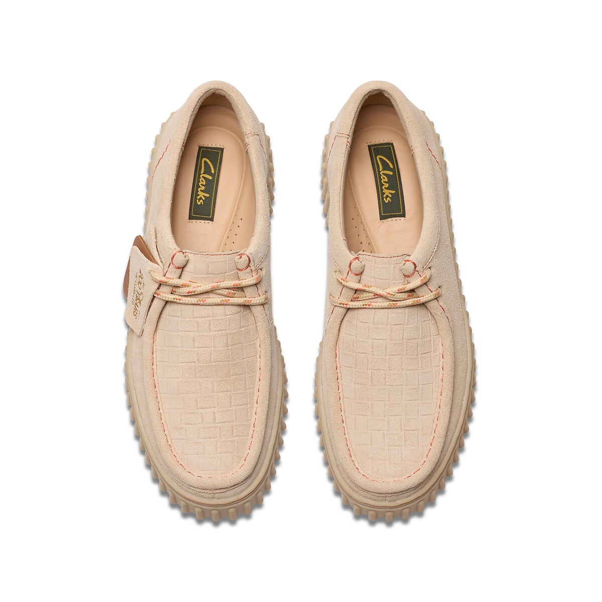 Chaussures en cuir suédé Torhill Bee ecru, CLARKS