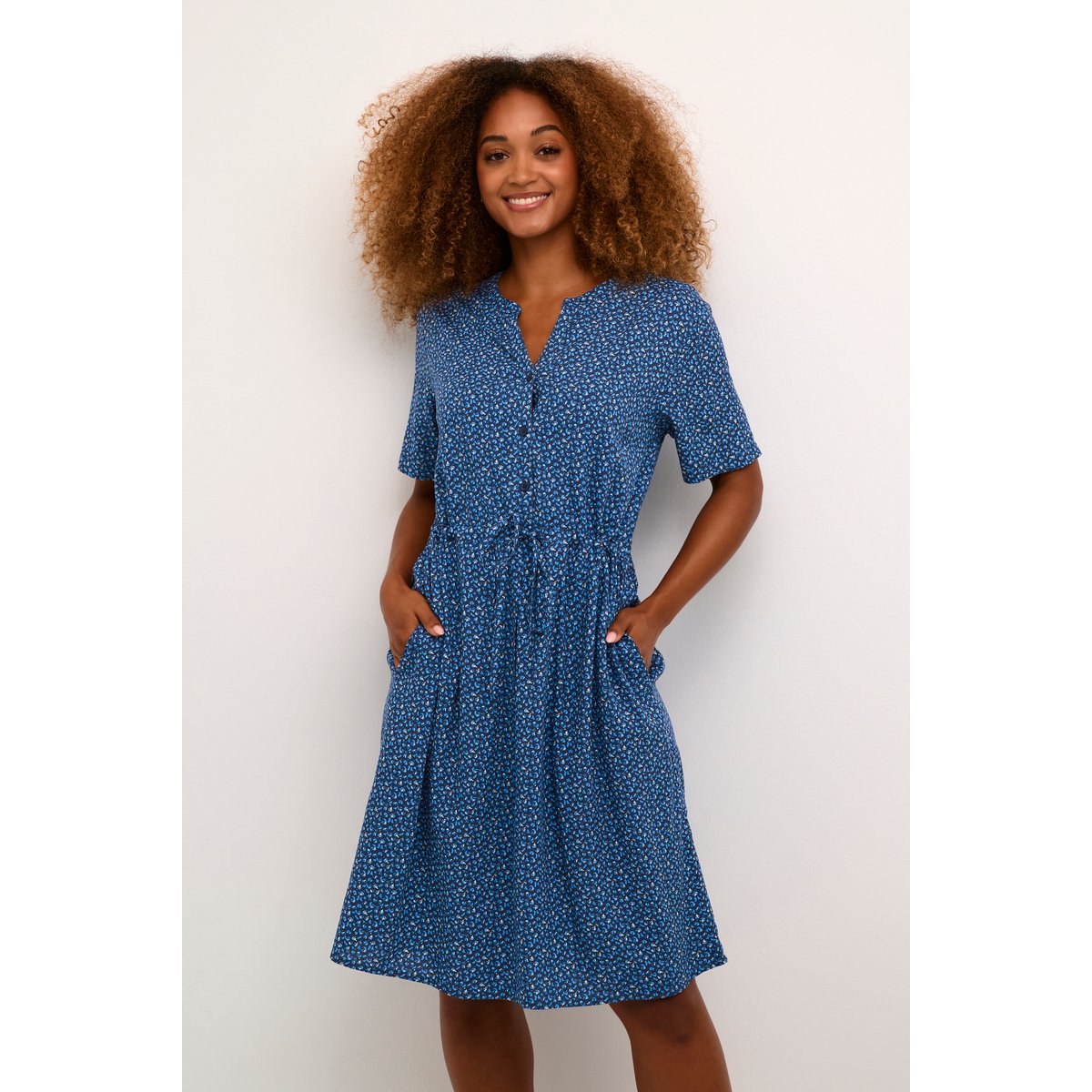 Robe bleu animalier animal skin blue, CREAM