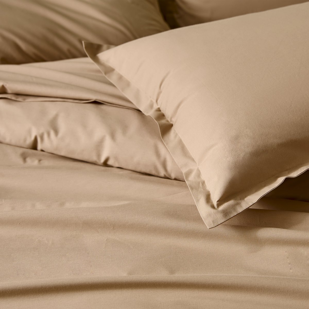 Taie de traversin 100% percale marron, TRADILINGE