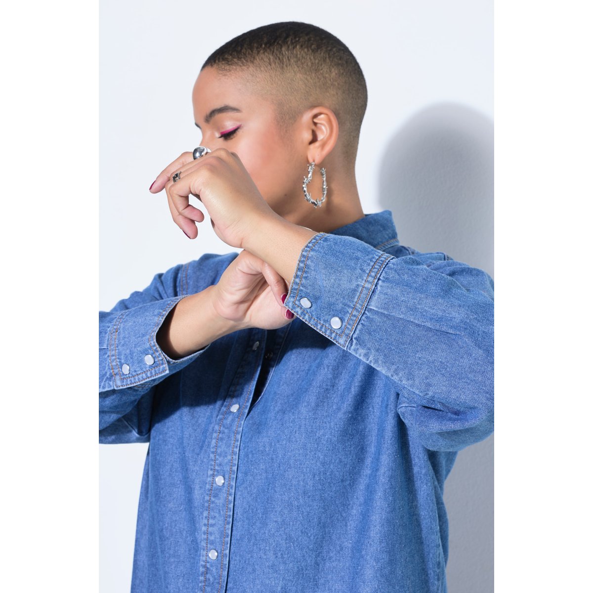Robe oversize en jean bleu jean, STUDIO UNTOLD