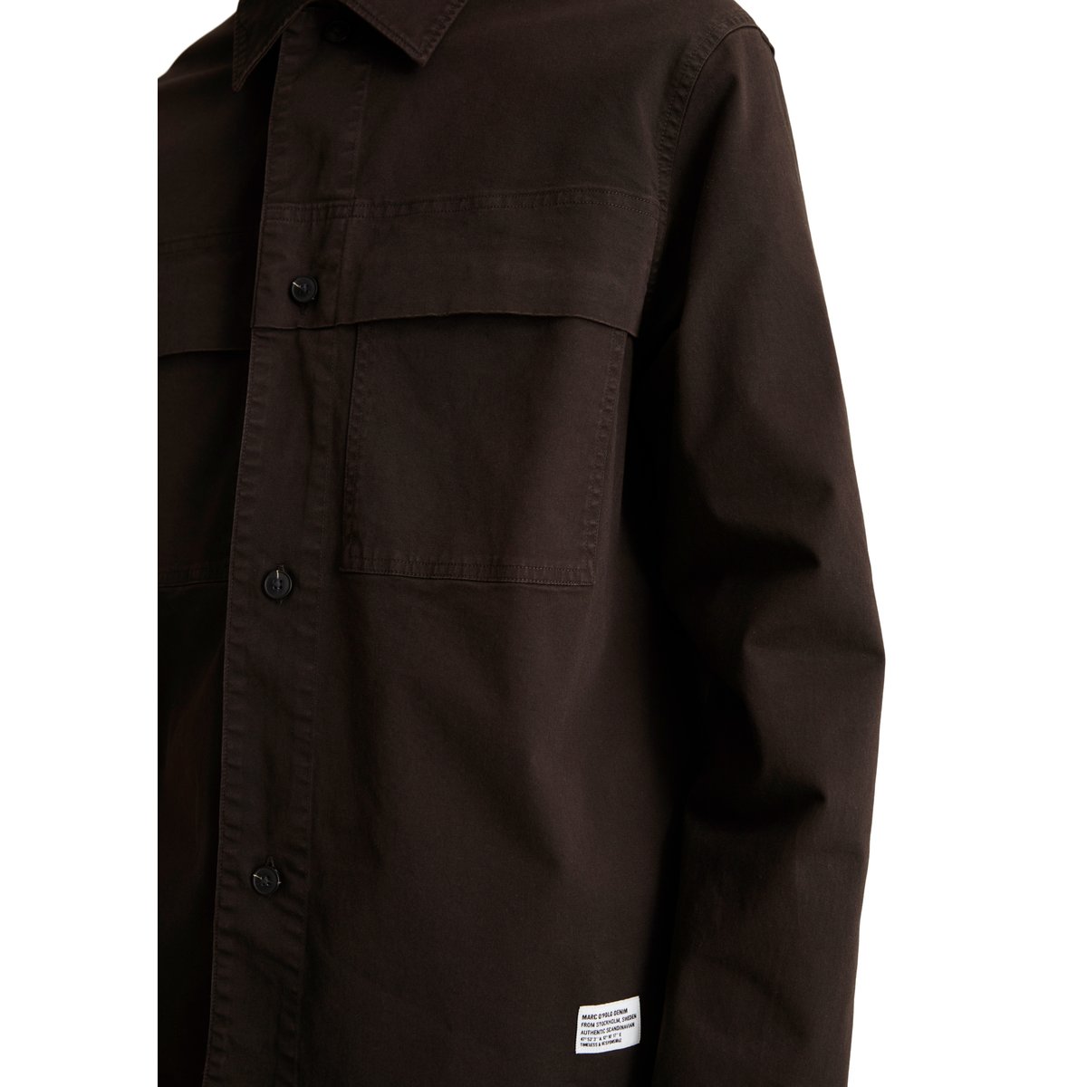Surchemise en twill de coton bio compact marron, MARC O’POLO DENIM