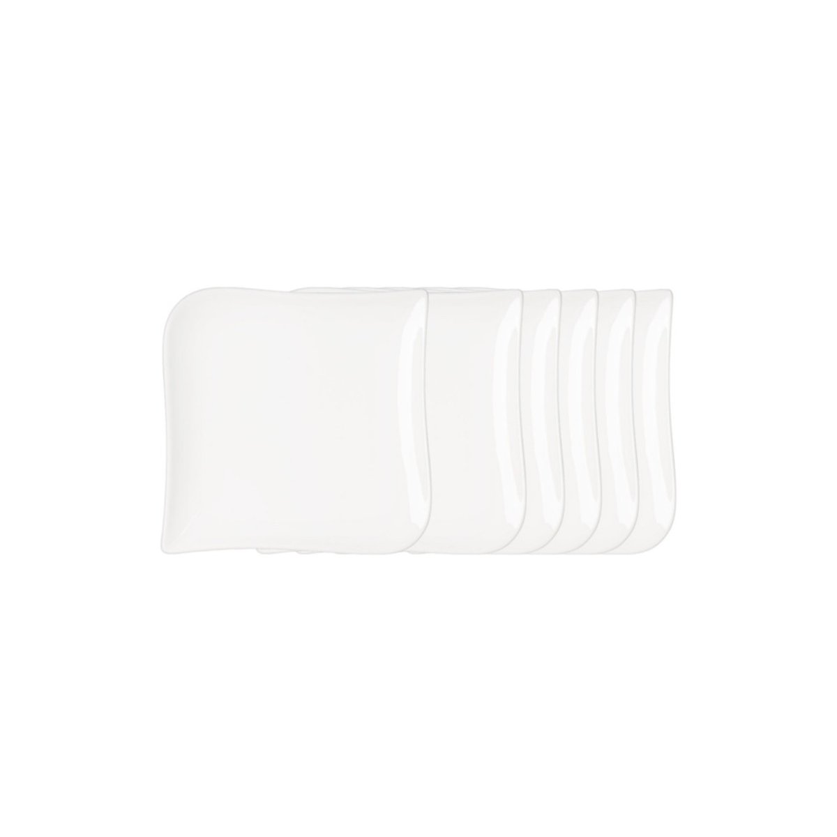 Assiette Melody 12x12 cm (lot de 6) blanc, TABLE PASSION