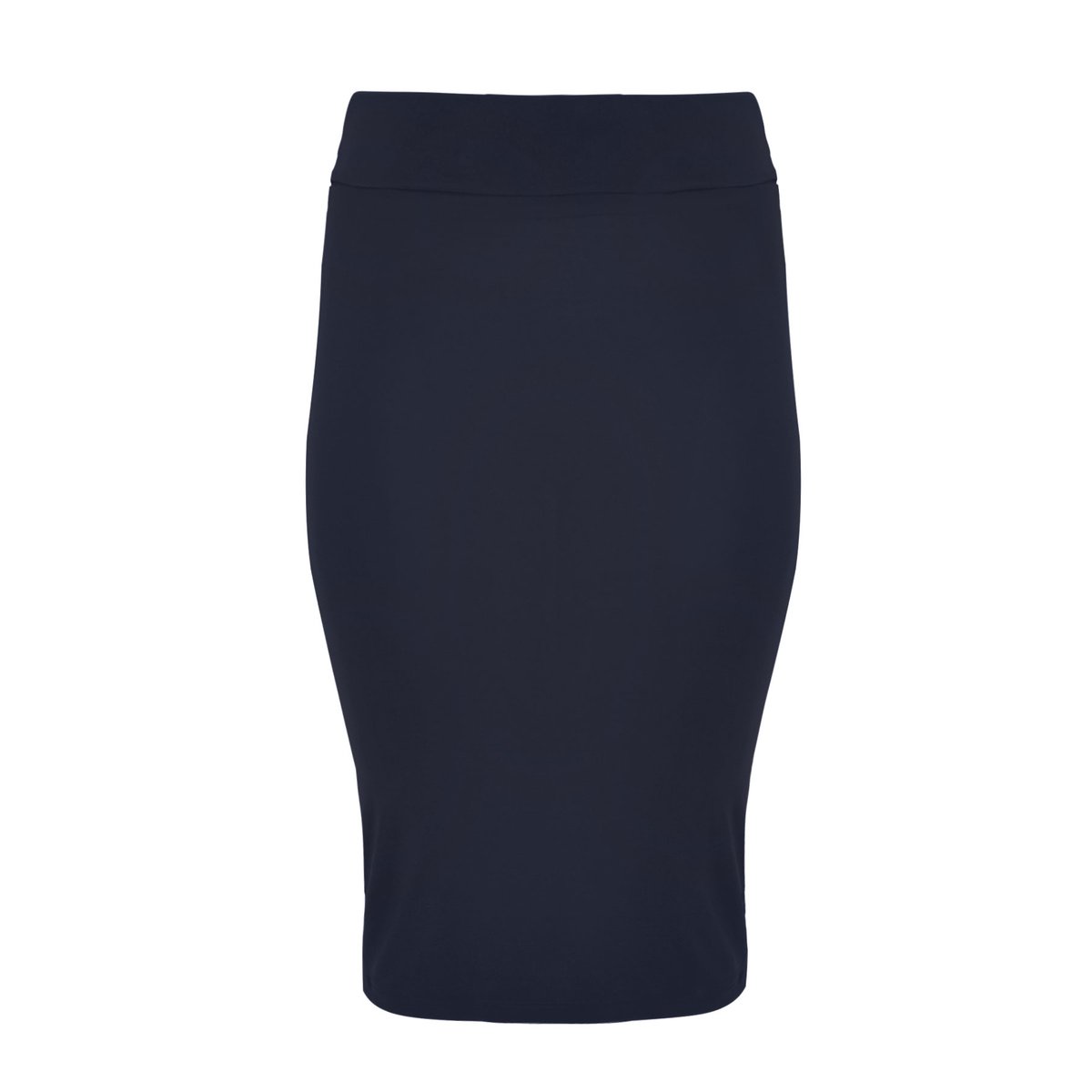 Jupe crayon mi-longue bleu marine, YOEK