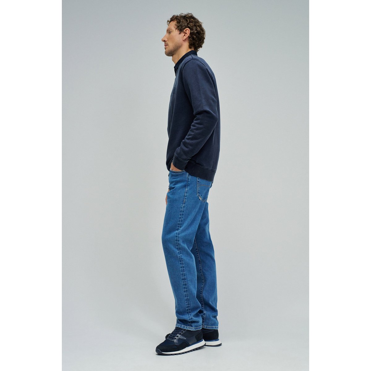 SWEATSHIRT AVEC BRANDING bleu foncé, SALSA JEANS