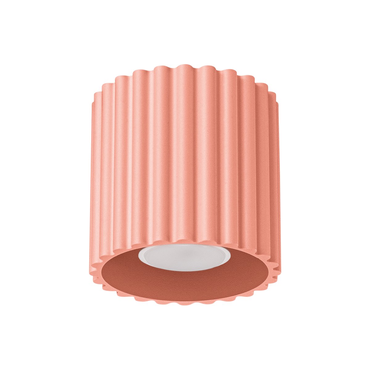 Plafonnier Aluminium Pêche GU10 1 Aura rose, EDEN