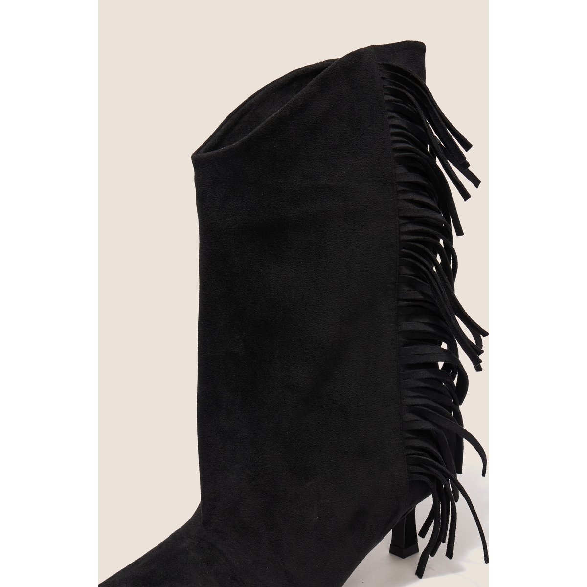 Bottines à talon aspect daim noir, BREAL