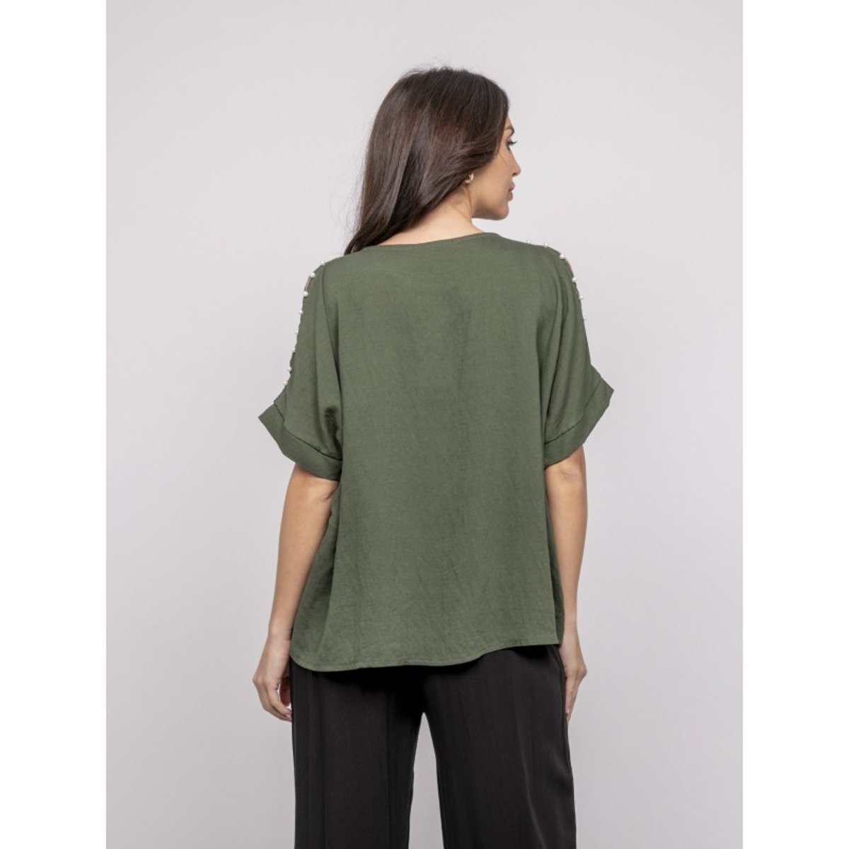 Top Manches Courtes Fizia kaki, DONA LISA