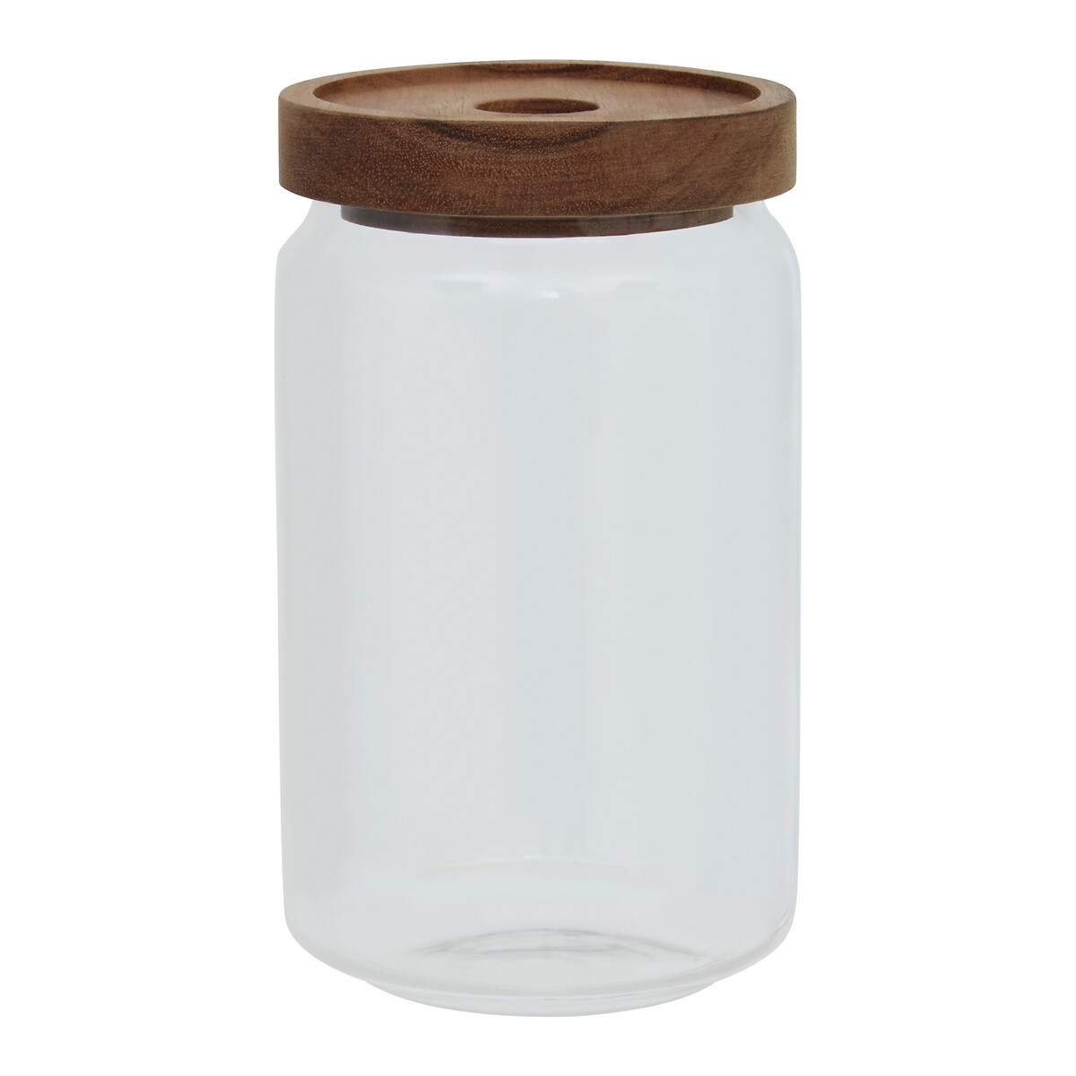 Medium Glass Storage Jar with Acacia Wood Lid transparent, SO'HOME