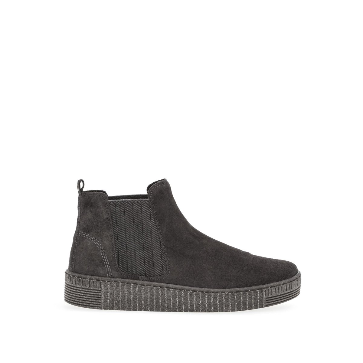 Bottines Chelsea en cuir à talon compensé gris, GABOR