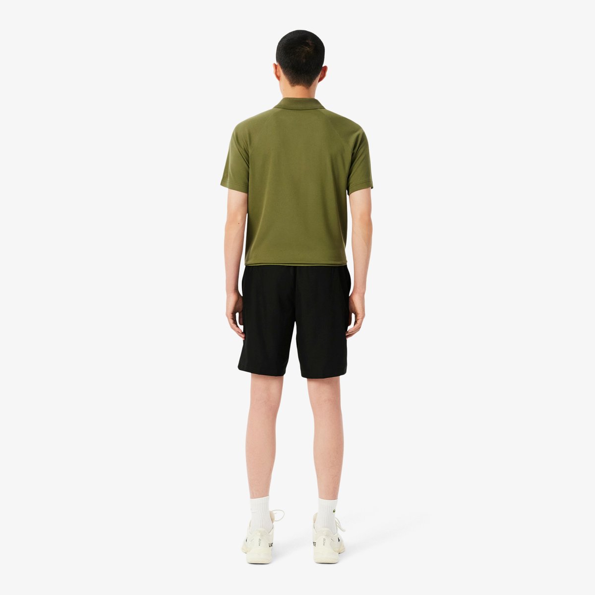 Short Sport léger taffetas diamanté noir-031, LACOSTE