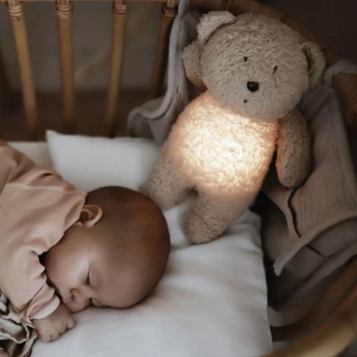 Peluche veilleuse Ours 2.0 gris, MOONIE