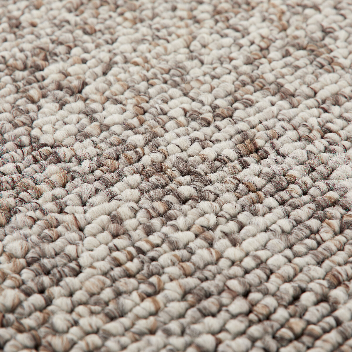 Tapis effet bouclette, Mako marron chiné, LA REDOUTE INTERIEURS