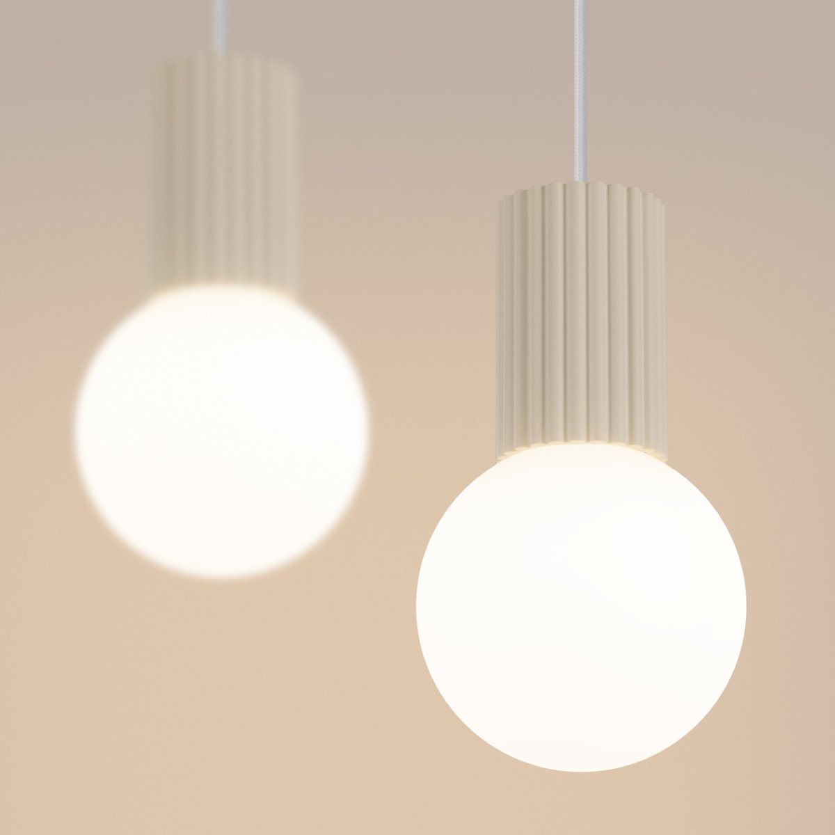 Suspension Aluminium Beige G9 2 Halo beige, EDEN