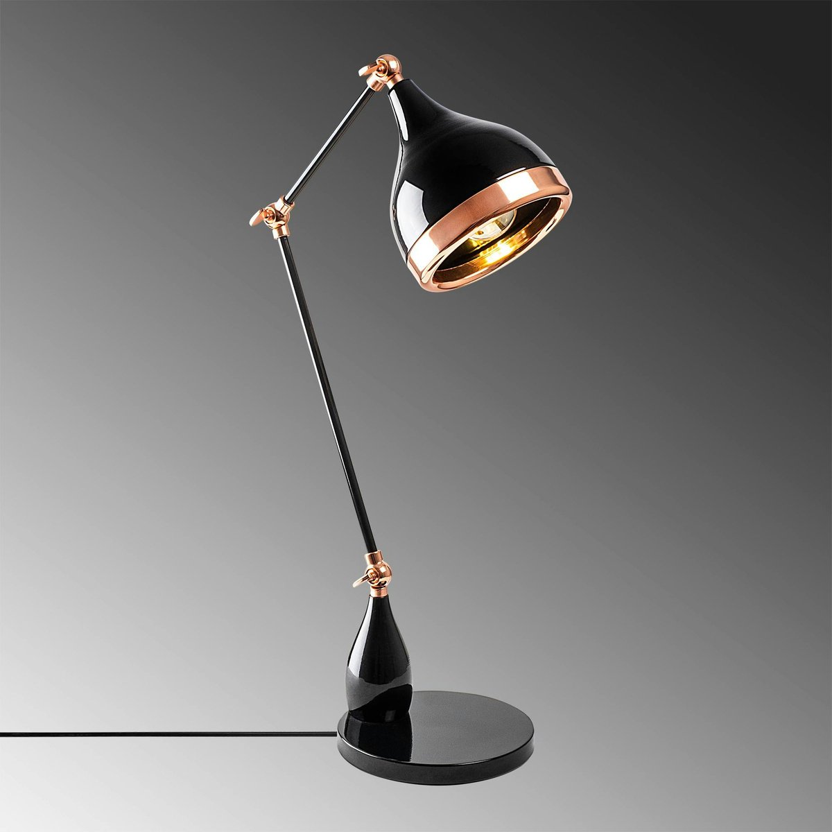 Lampe articulée design noir & cuivre, style moderne chic SILE noir, PIER IMPORT