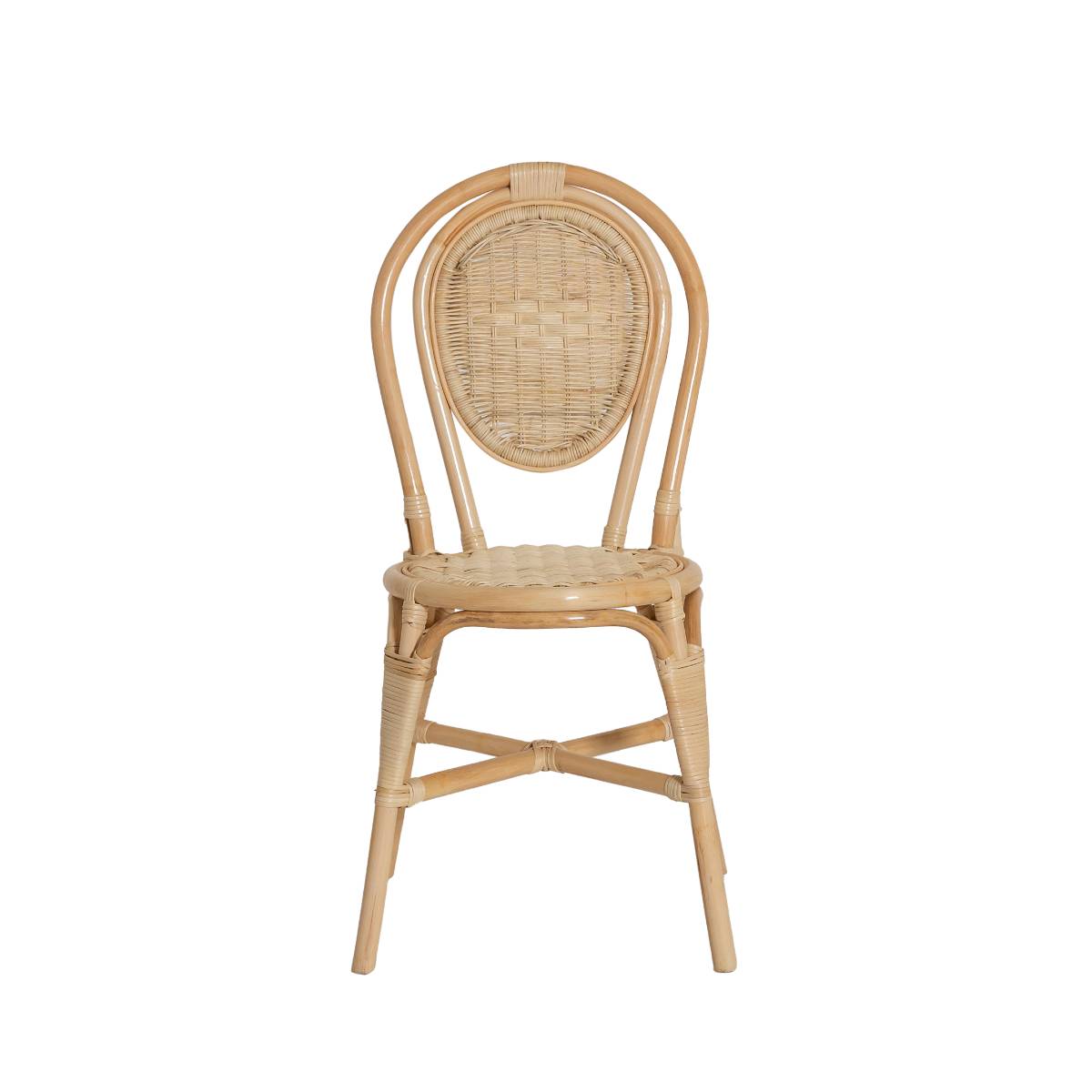 Lot de 2 chaises en rotin NOHAN bois clair, MADE IN MEUBLES