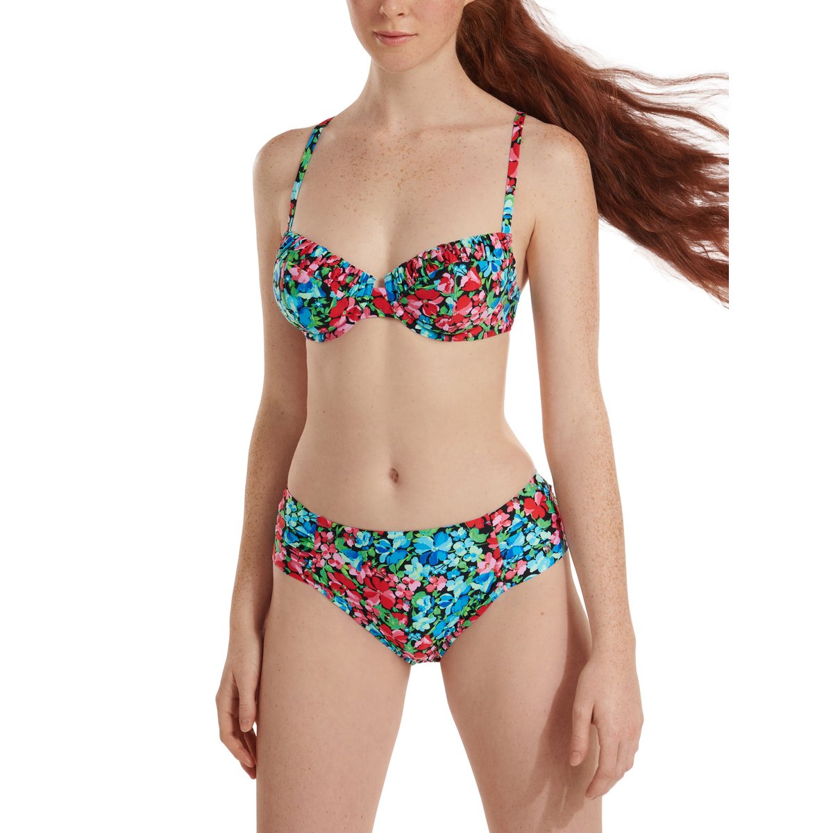 Haut maillot de bain armaturé multipositions Napoli bleu, LISCA