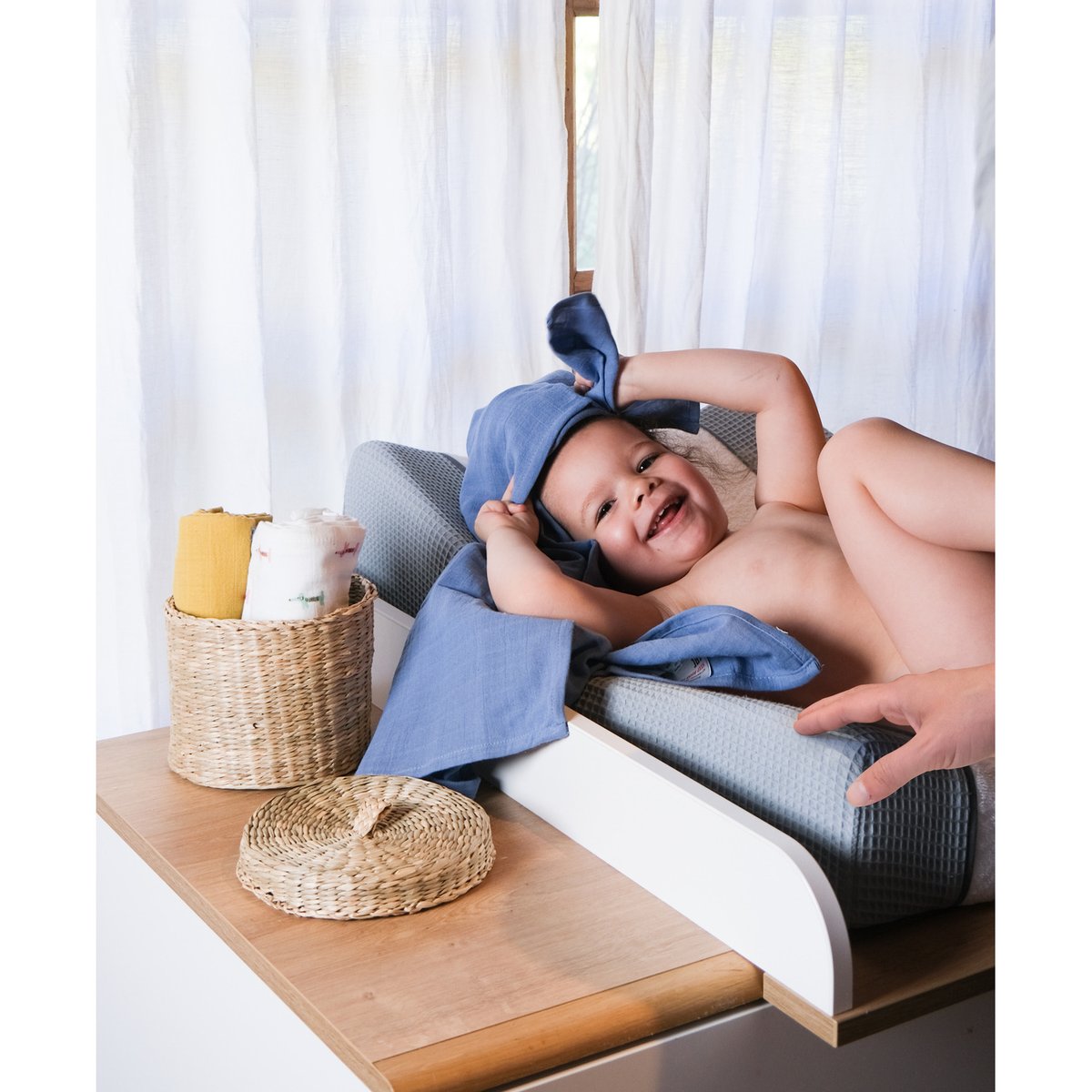 Housse pour matelas à langer Sofalange gris, blanc, BEABA