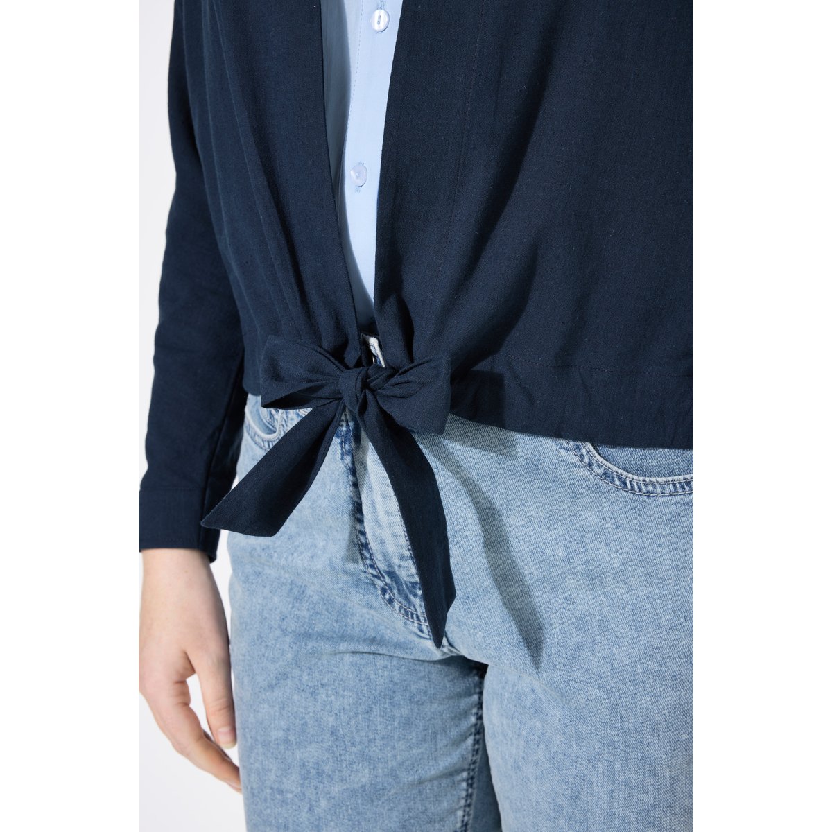 Boléro-veste, col montant marine, ULLA POPKEN
