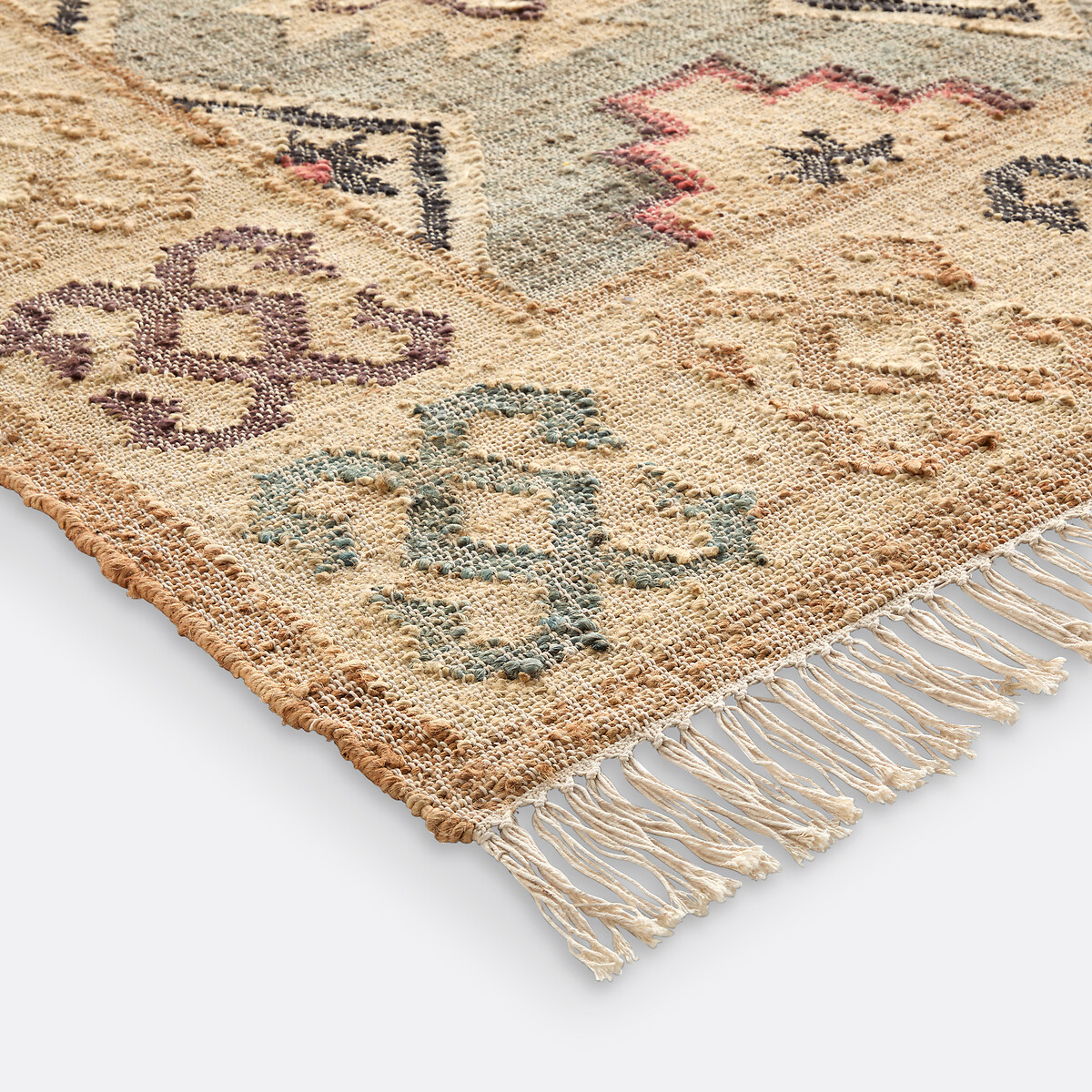 Kaliny Jute and Cotton Distressed Kilim Rug multi-coloured, LA REDOUTE INTERIEURS