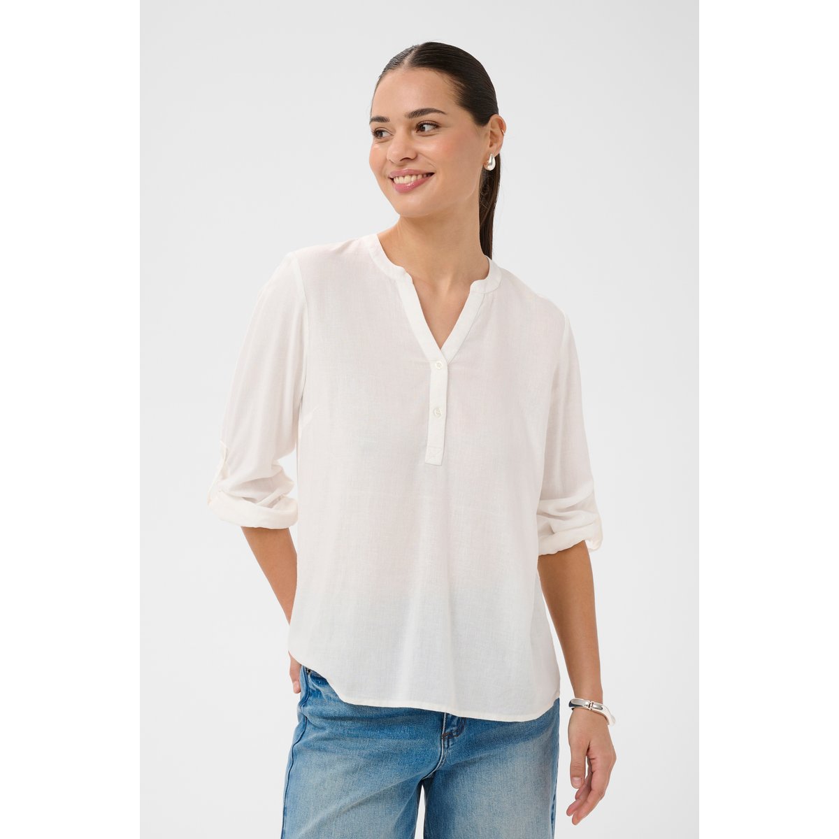 Blouse à manches longues blanc chalk, KAFFE
