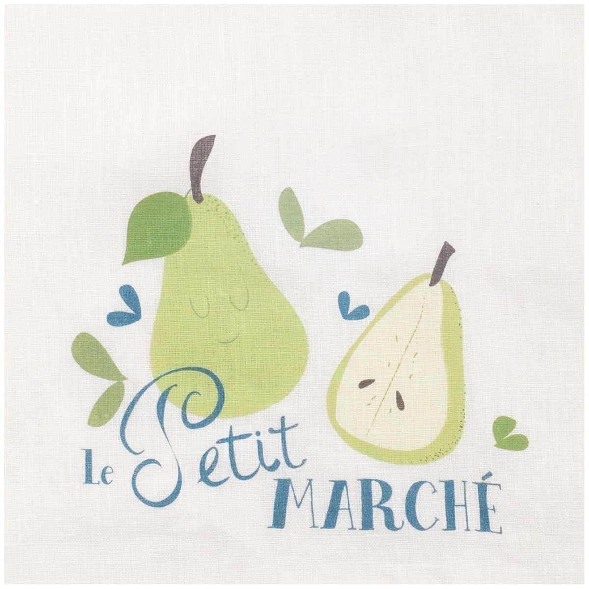 Bavoir élastiqué LE PETIT MARCHE ecru, LITTLE CREVETTE