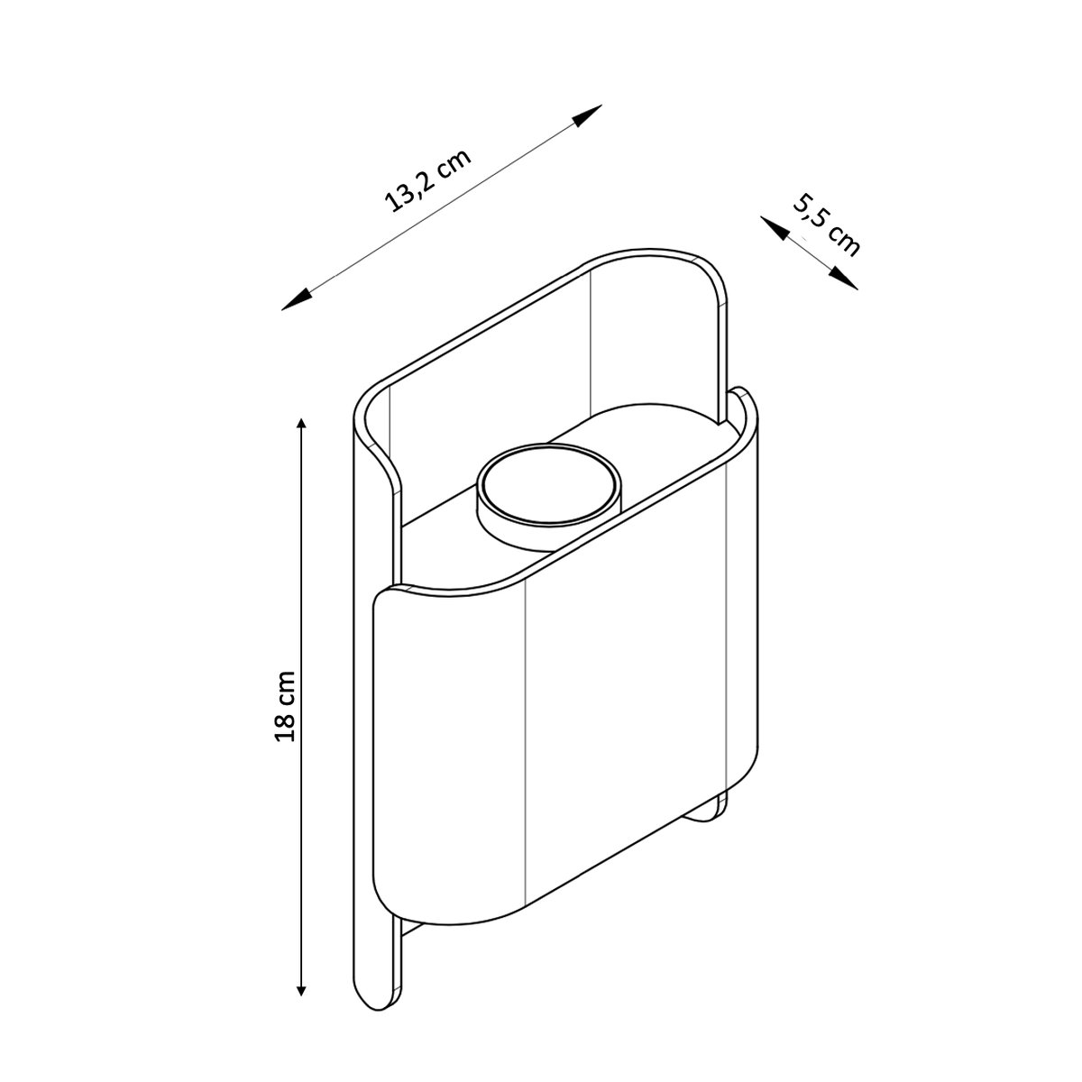Applique carrée LED à double flux - LAILA blanc, KOSILUM