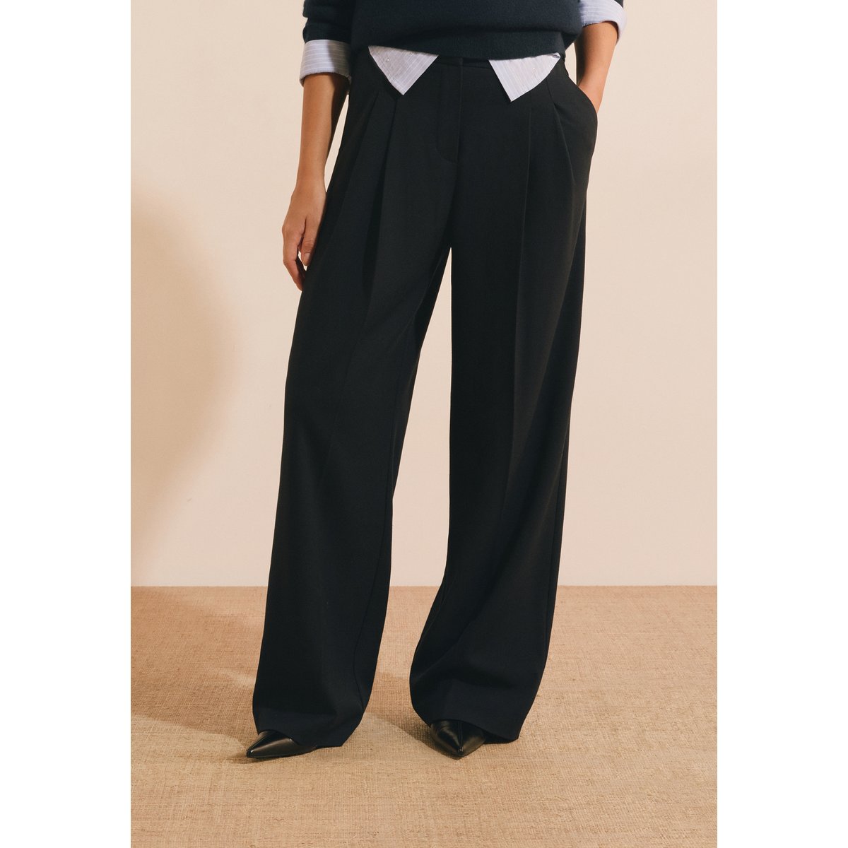 Pantalon coupe droite NEW MUSE encre, ETAM
