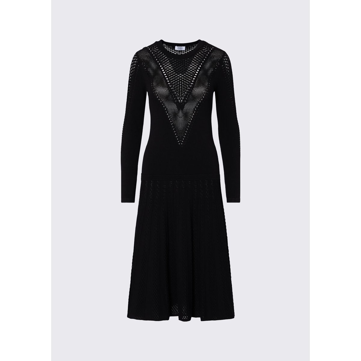Robe midi en maille noir, LIU JO