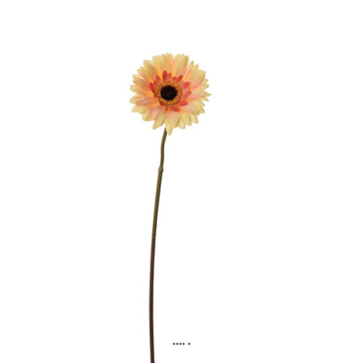 Gerbera artificiel H 36 cm D 8 cm superbe pêche, ARTIFICIELLES