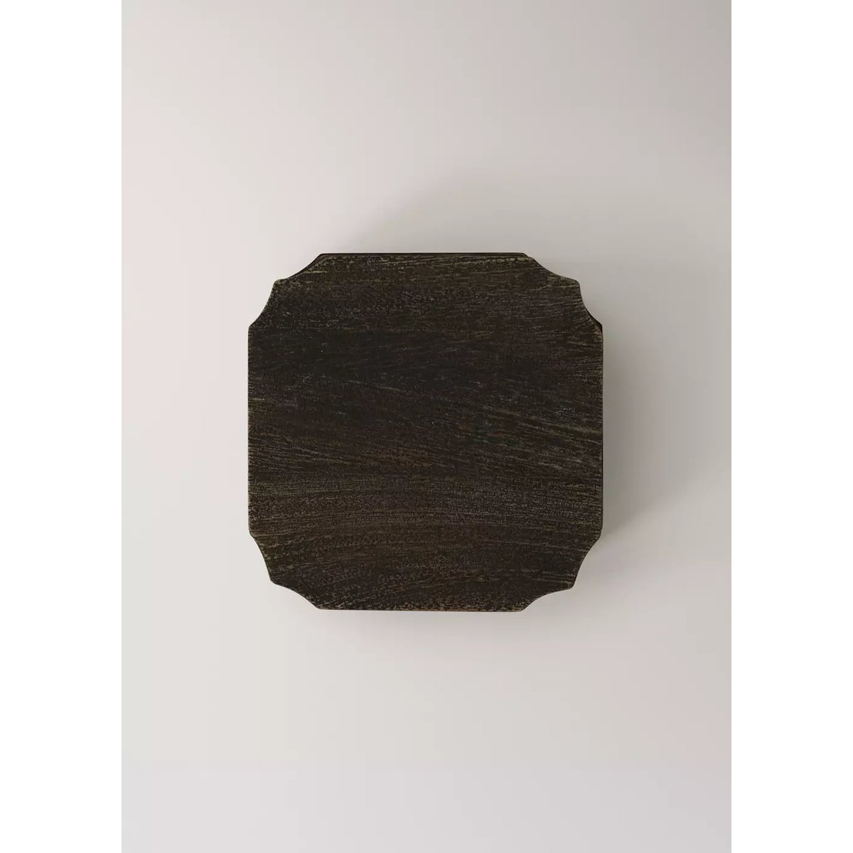 Petite boîte carrée en bois marron, MANGO HOME