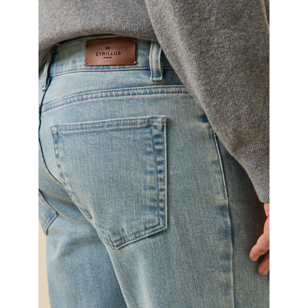 Jean regular  coton biologique denim bleach, CYRILLUS