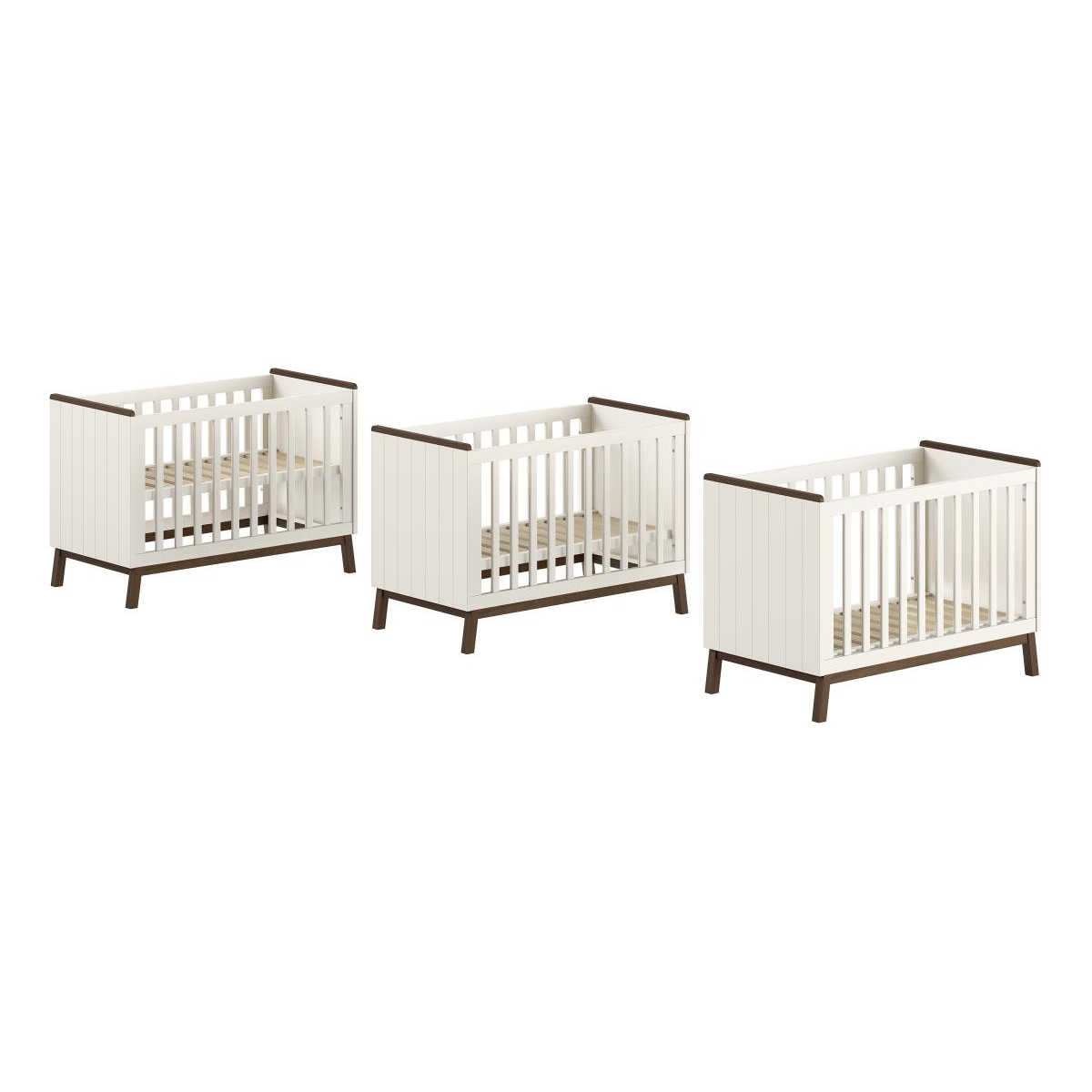 Lit Bébé sezane 60x120 clay/noix couleur unique, VIPACK