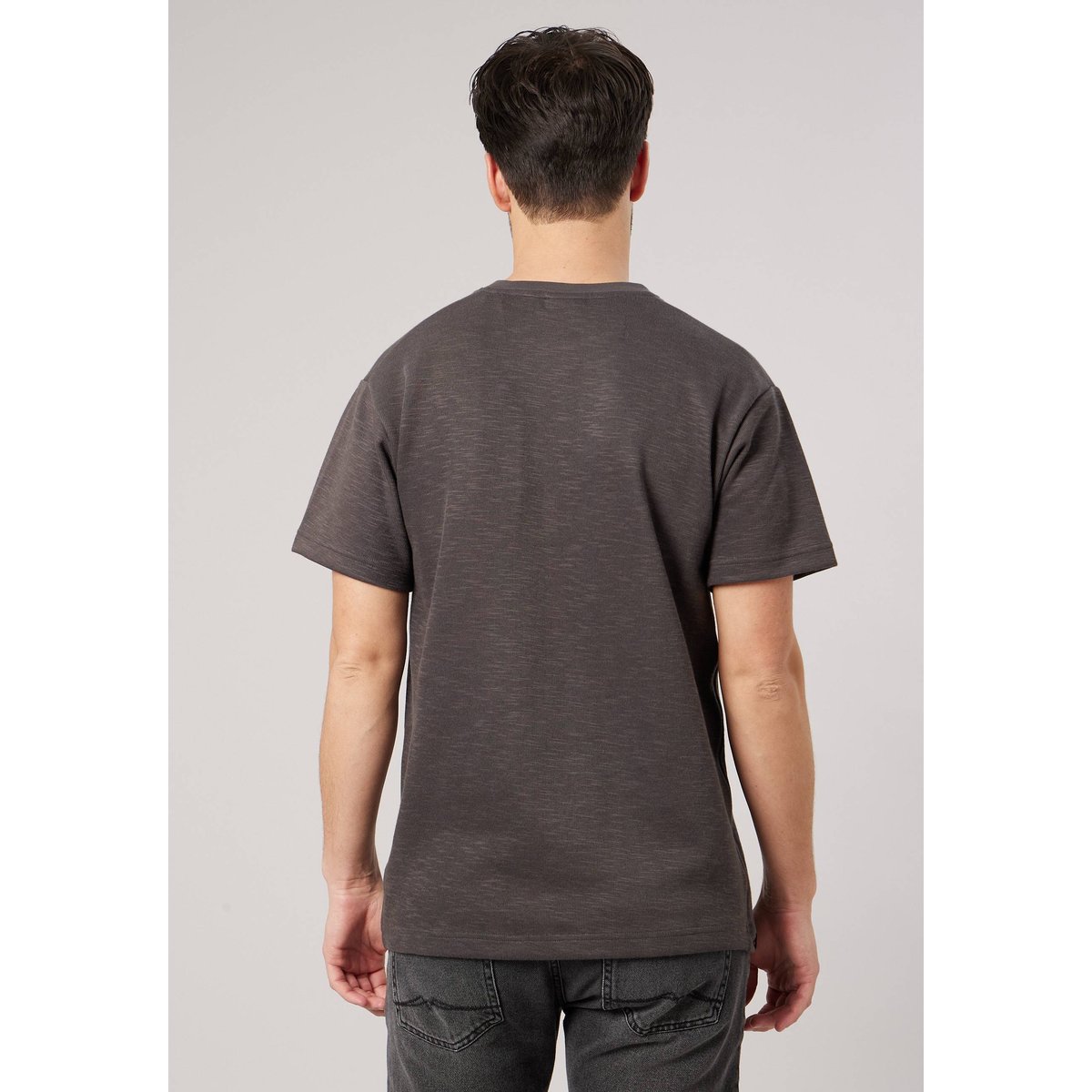 T-shirt loose homme uni MCROY gris charbon, DEELUXE