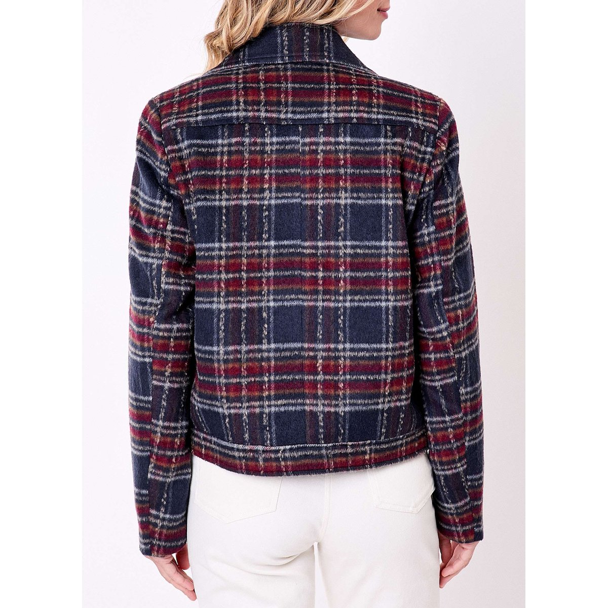 Veste courte en lainage MAJDI bleu wakisa, LA FIANCÉE