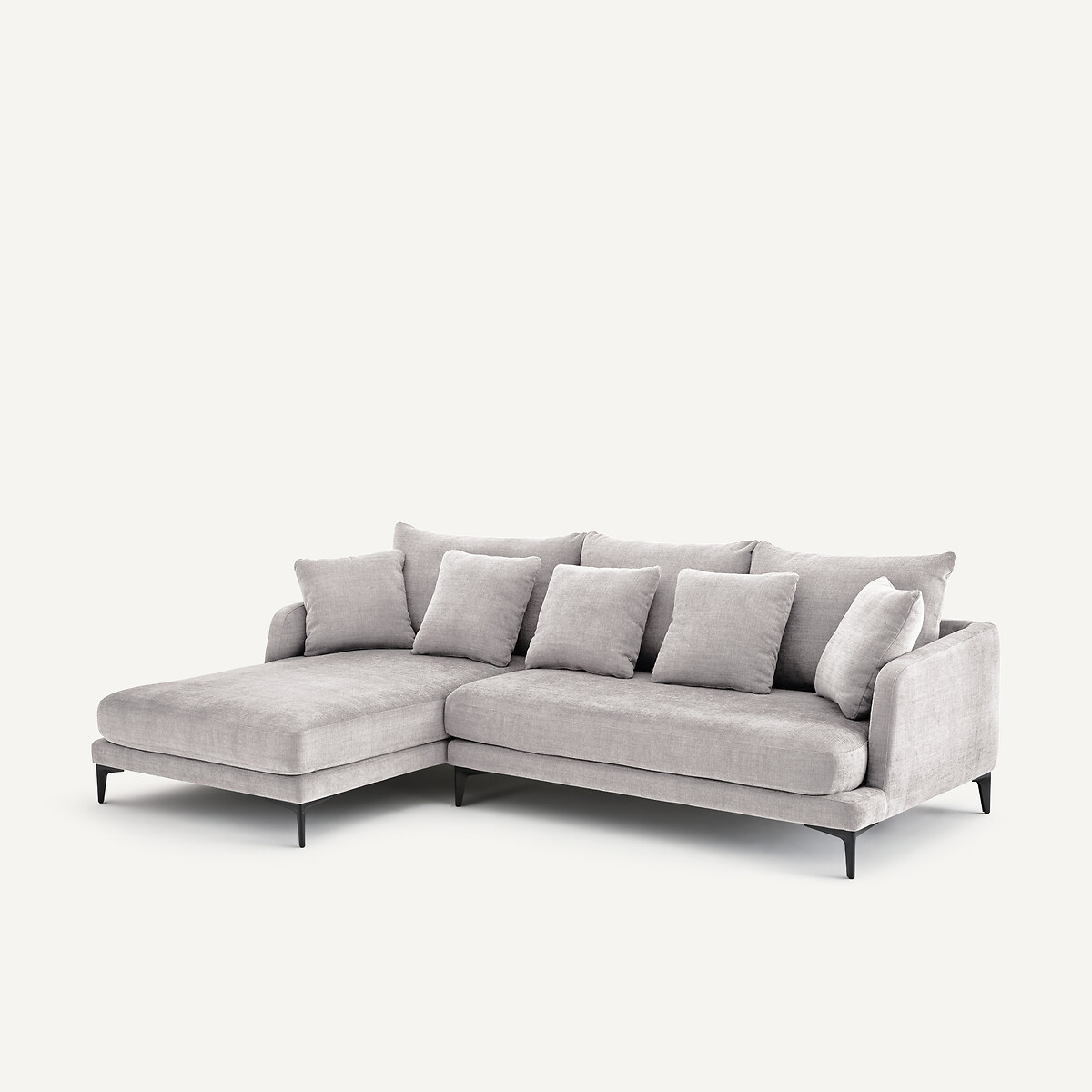 Méridienne en polyester et coton, MODERNISTE gris clair, EMMANUEL GALLINA X AM.PM