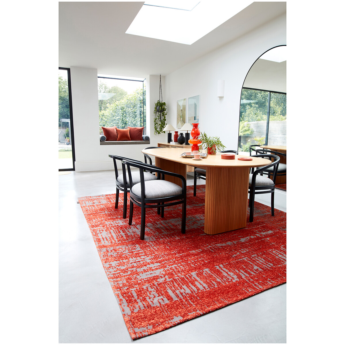 Abstract Chenille Blend Flatweave Rug orange, ÉDITÉ