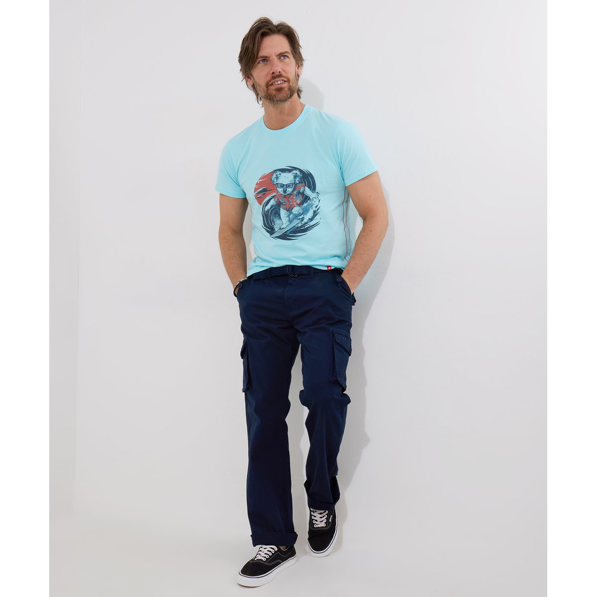 Pantalon Cargo Décontracté Avec Ceinture marine, JOE BROWNS