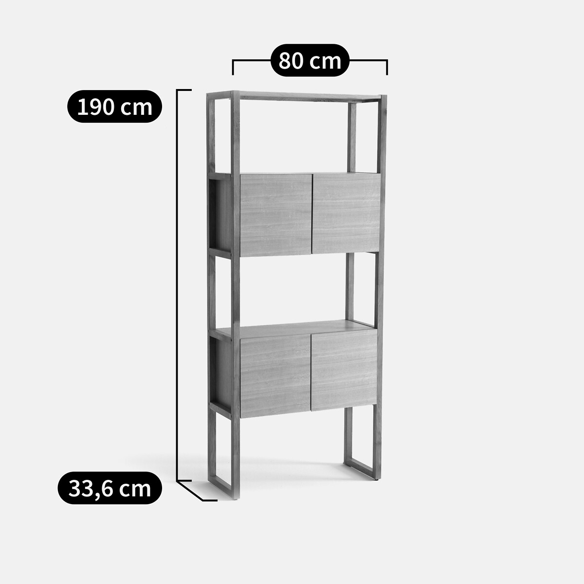 Etagère bibliothèque de rangement Compo chêne clair, LA REDOUTE INTERIEURS
