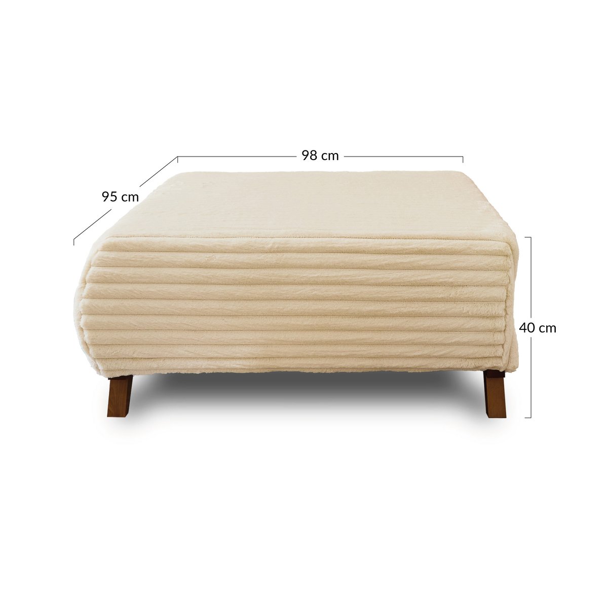 Pouf - CRISTAL bleu, BEST MOBILIER