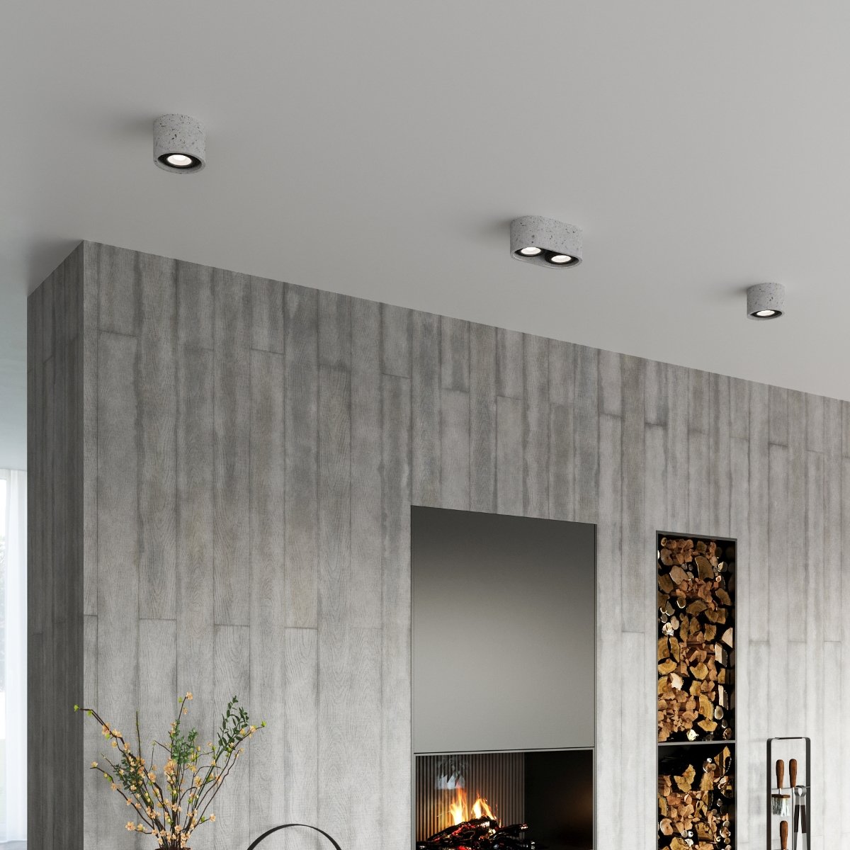 Plafonnier Béton Gris GU10/ES111 2 Basic gris, EDEN