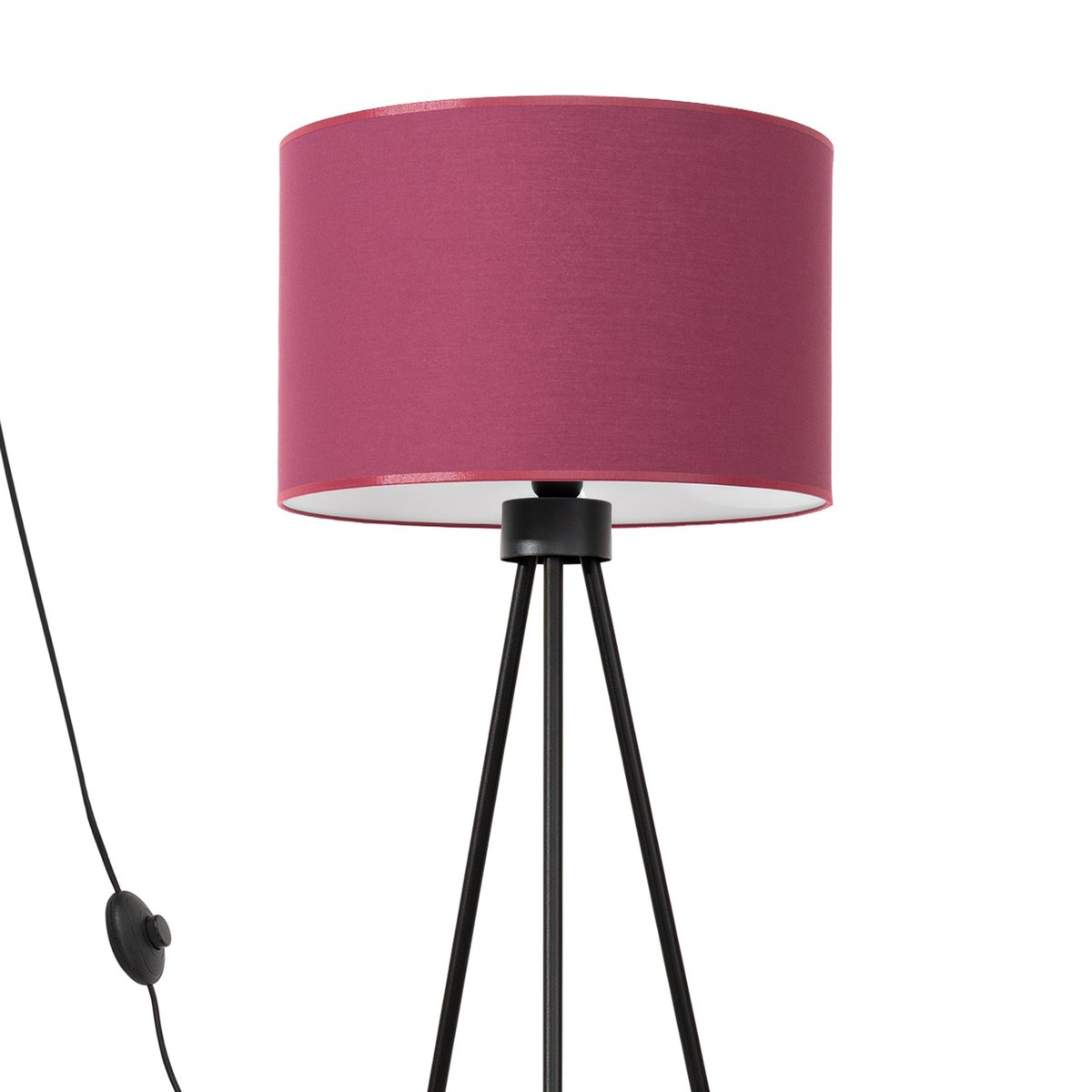 Lampadaire Tissu Bordeaux E27 1 Nevia bordeaux, EDEN