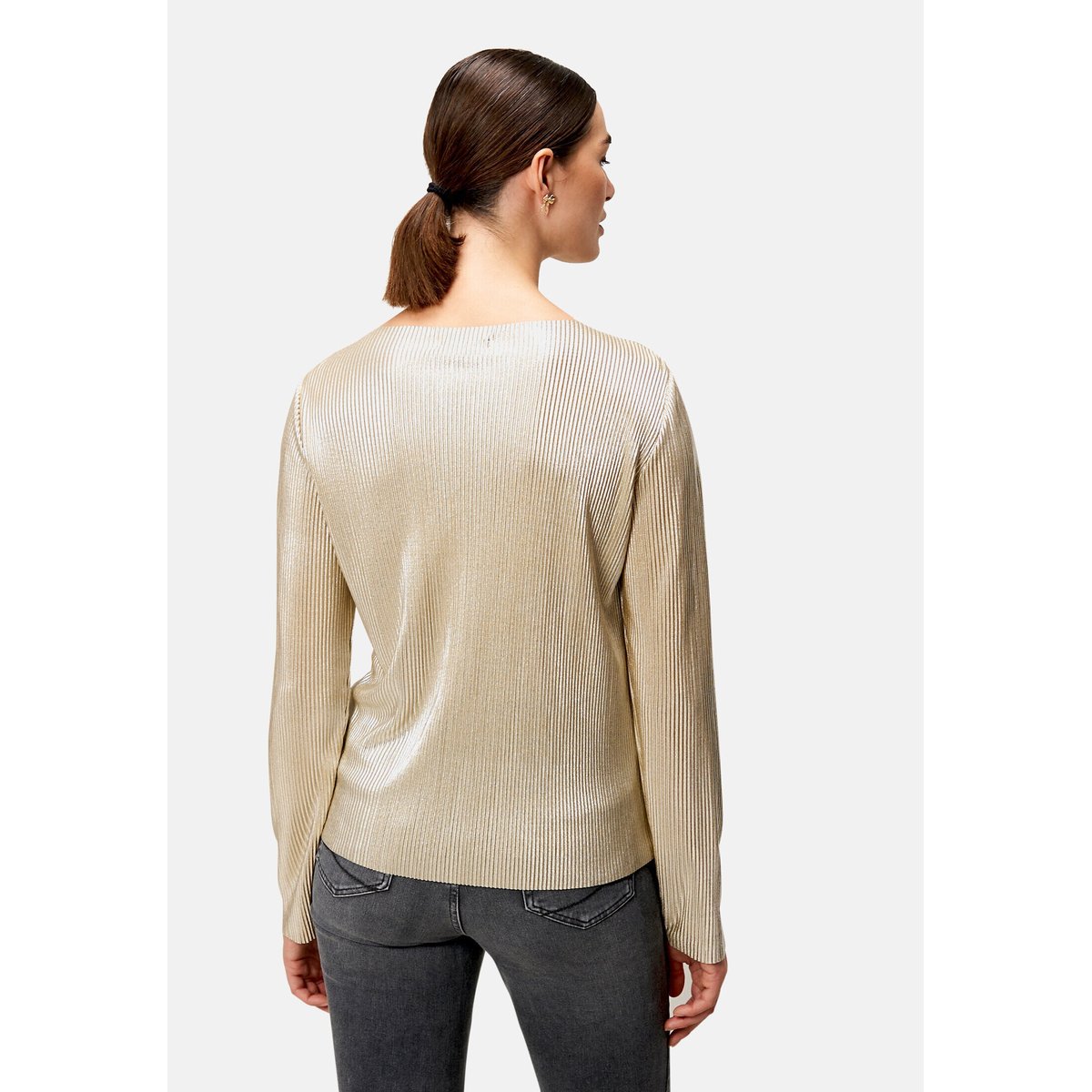 Plissee-Shirt strukturiert naturegold, ZERO