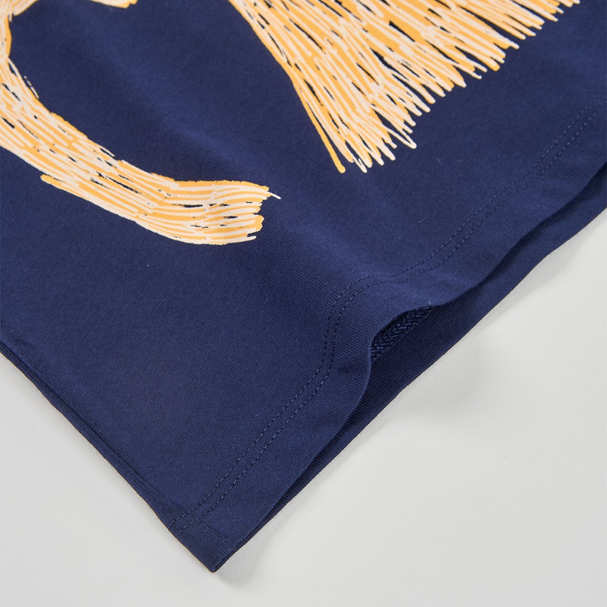 T-shirt garçon coton lion bleu, BOBOLI