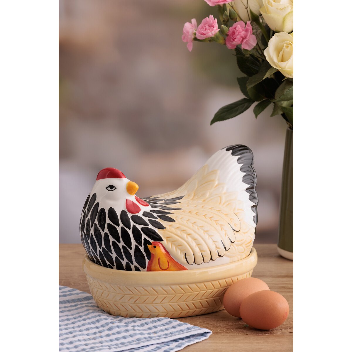 Mother Hen Nest Egg Storage multi-coloured, MASON CASH