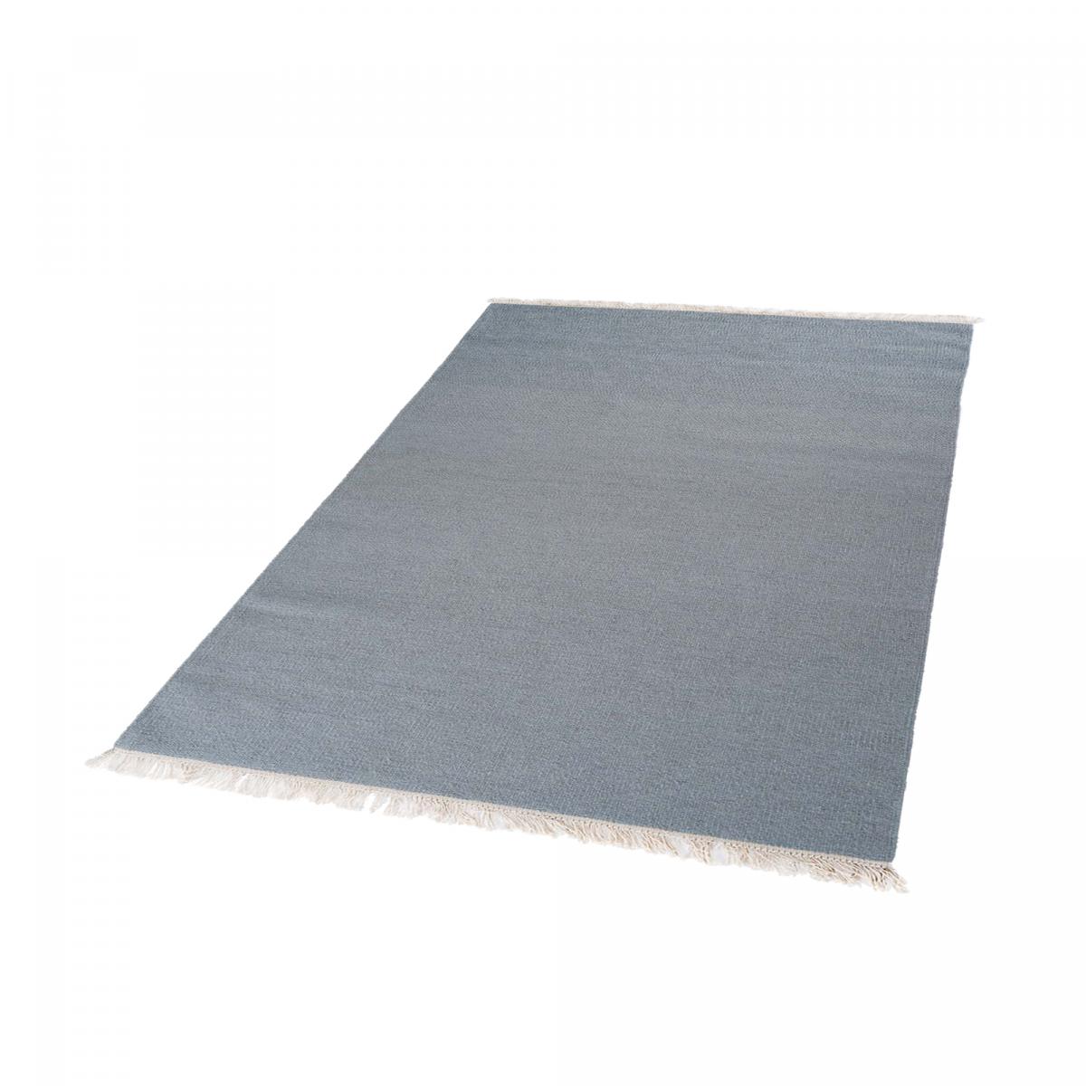Tapis kilim fait main en laine motif uni LYN12 BAYA IBAY gris souris, UN AMOUR DE TAPIS