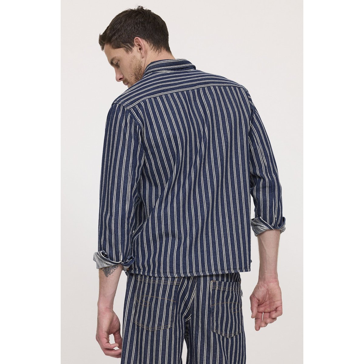 Surchemise manches longues coton comfort DOPILO bleu marine, LEE COOPER