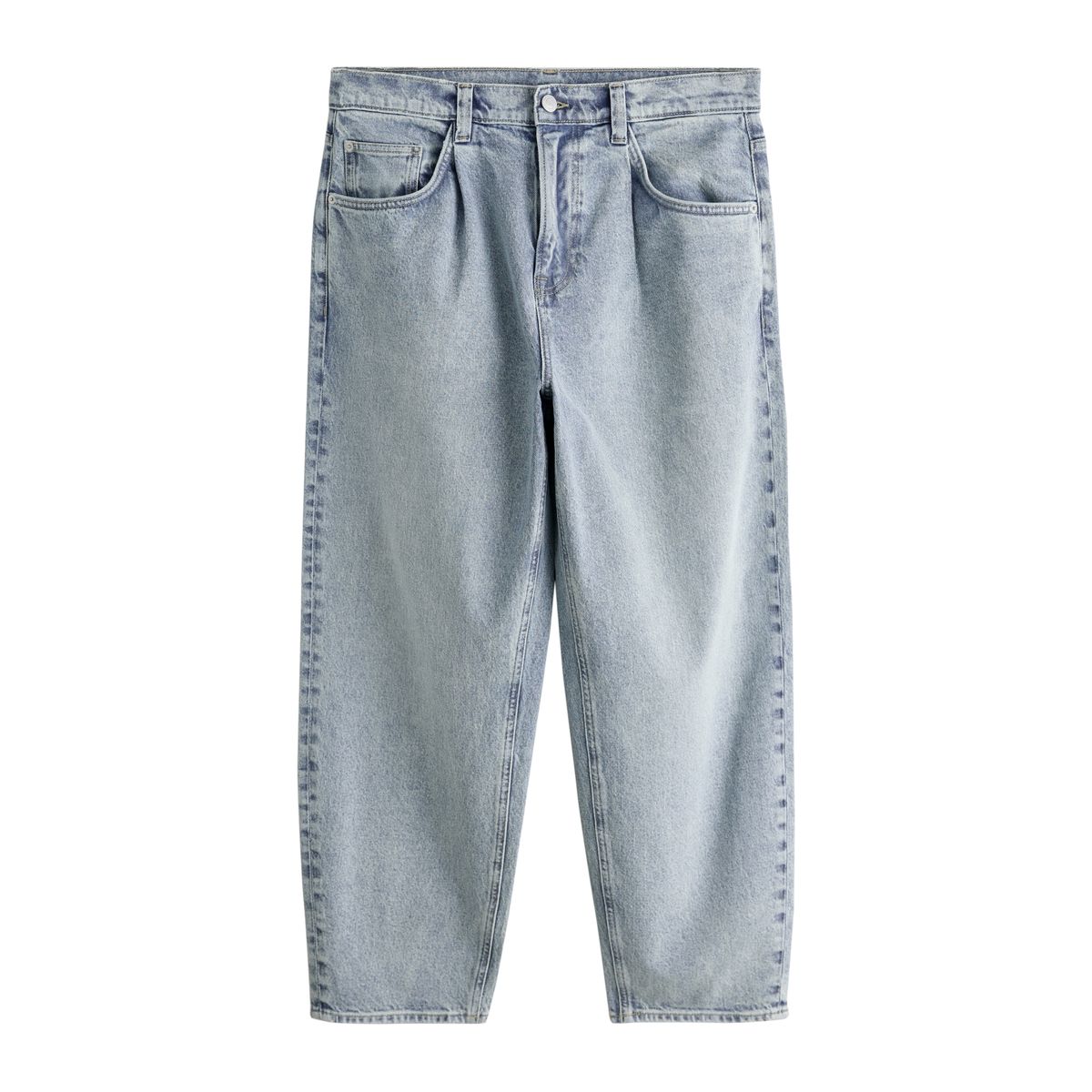 Jean ample plissé edit bleu moyen, NEXT